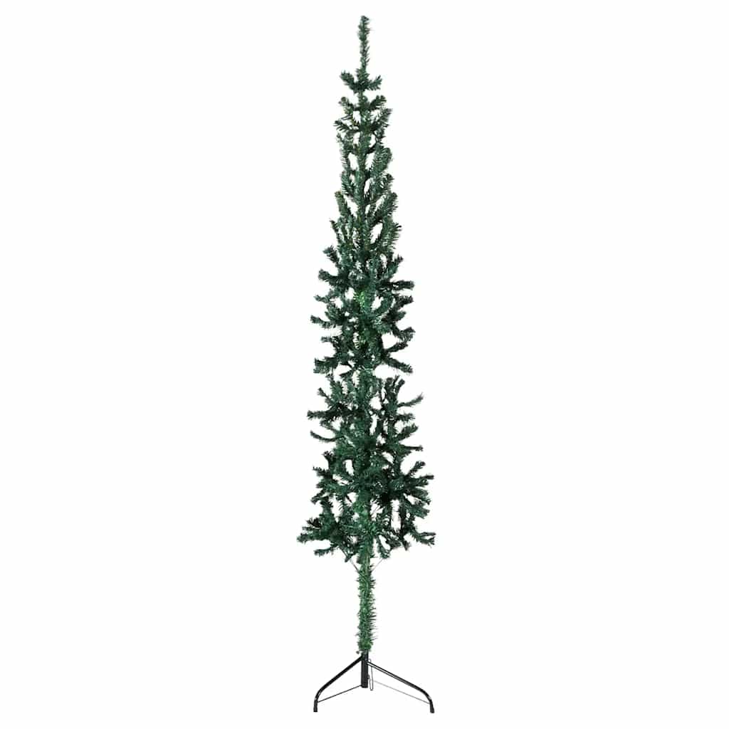 Vidaxl Kunstkerstboom halb mit Standardschmale 240 cm Grün