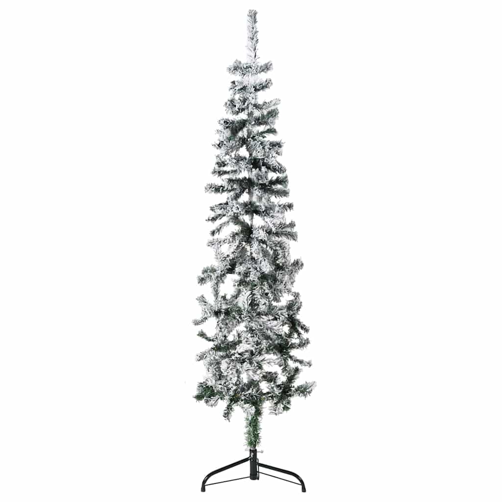 Vidaxl Kunstkerstboom halb mit schneebeschmaler 150 cm