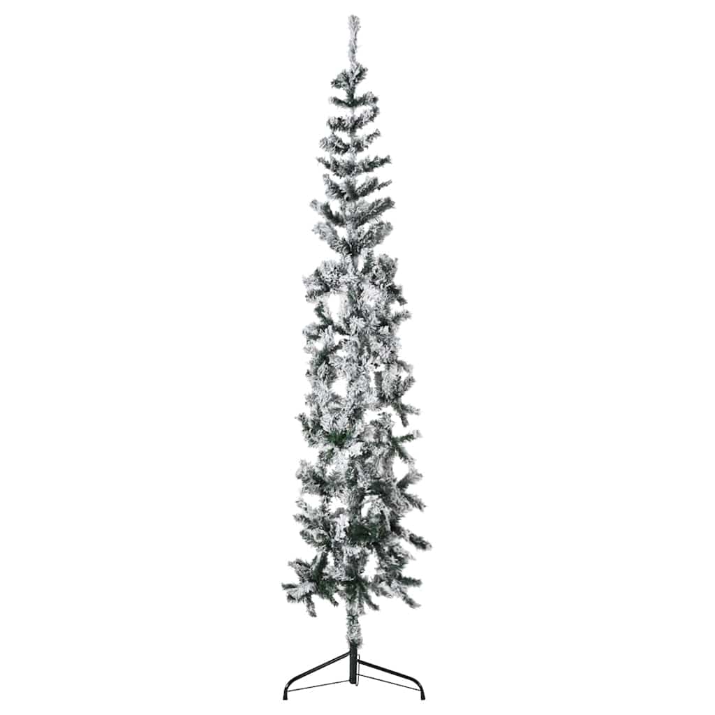 Vidaxl Kunstkerstboom halb mit schneebeschmaler 180 cm