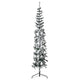 Vidaxl Kunstkerstboom halb mit schneebeschmaler 180 cm