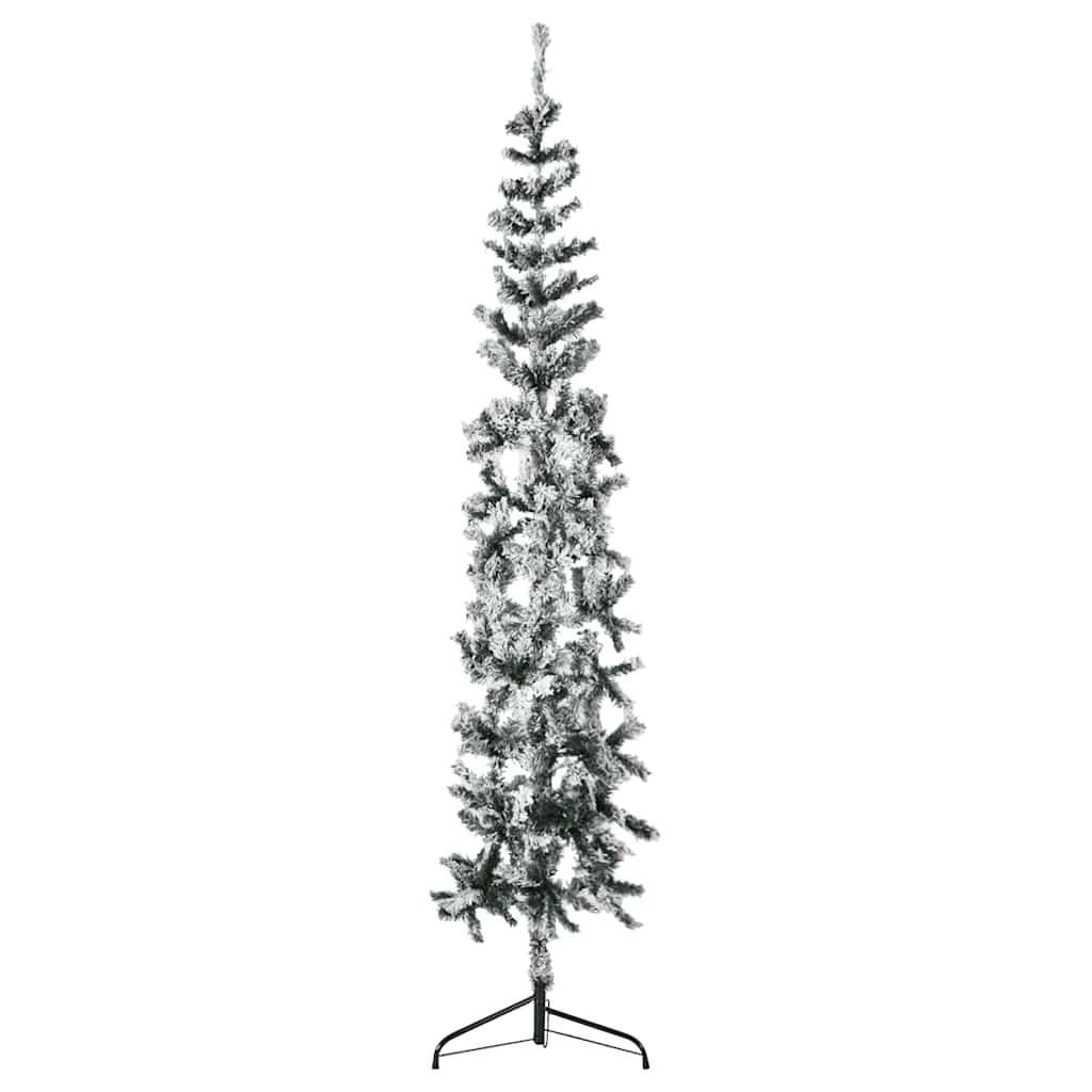 Vidaxl Kunstkerstboom halbe mit schneebedeckten 240 cm