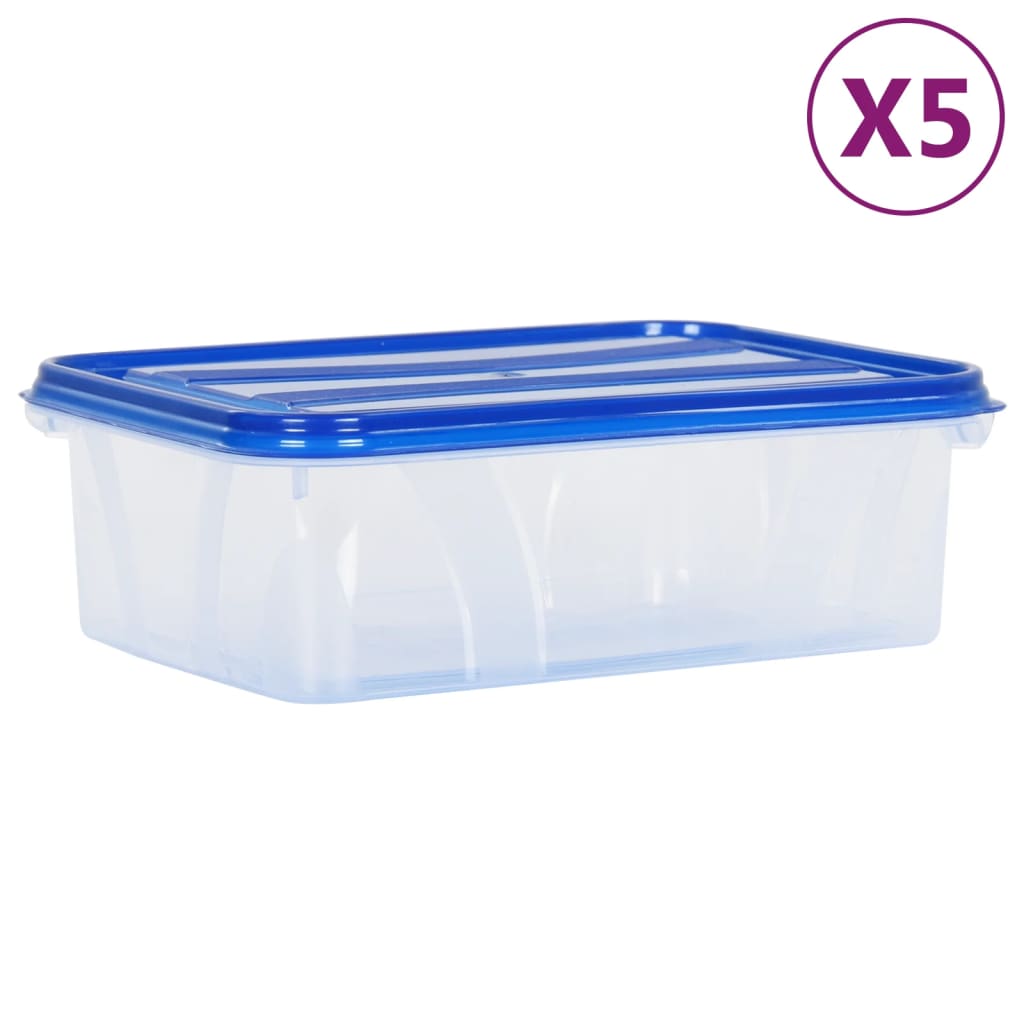 Vidaxl Food -Lagerbehälter 5 ST mit Deckel -Polypropen
