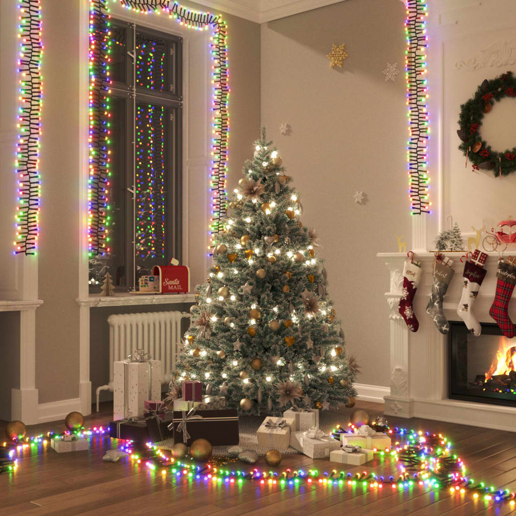 Vidaxl Light Girland Cluster mit 400 LEDs mehrfarbig 7,4 m PVC