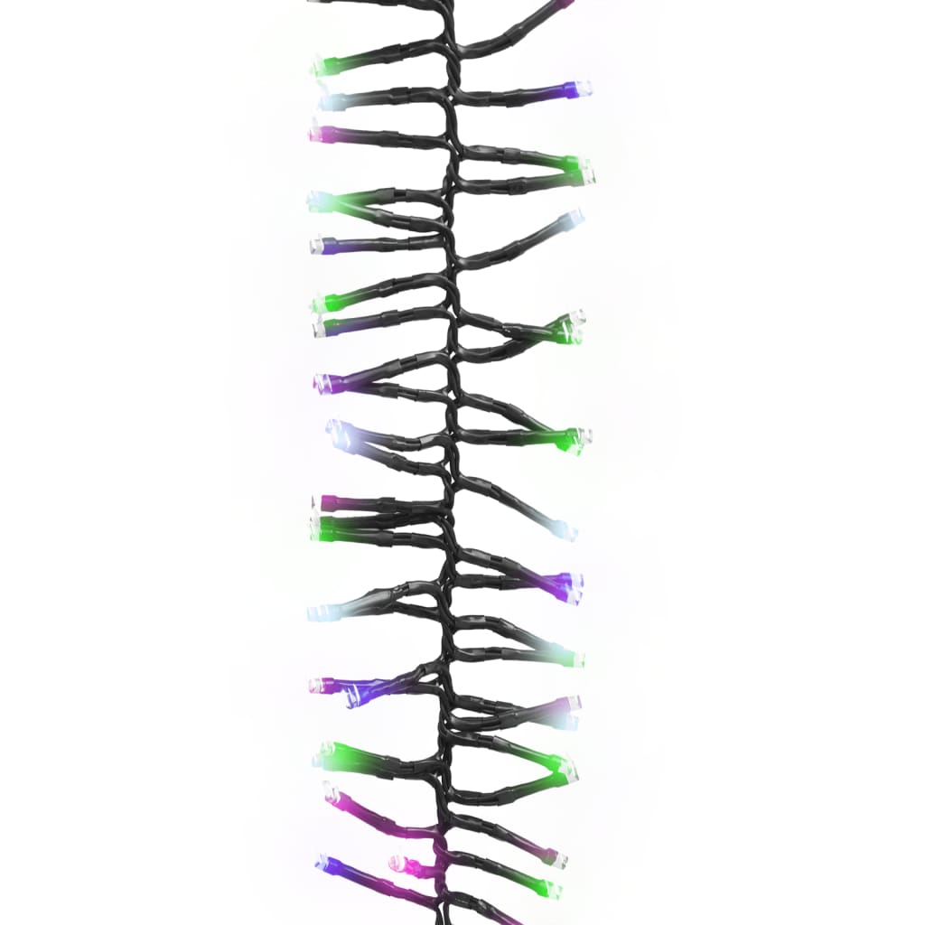Vidaxl Light Girland Cluster mit 400 LEDs Pastell Multi -Colored 7,4 m PVC