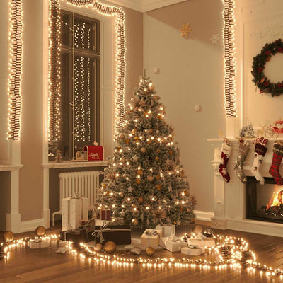 Vidaxl Light Girland Cluster mit 1000 LEDs warm weiß 11 m PVC