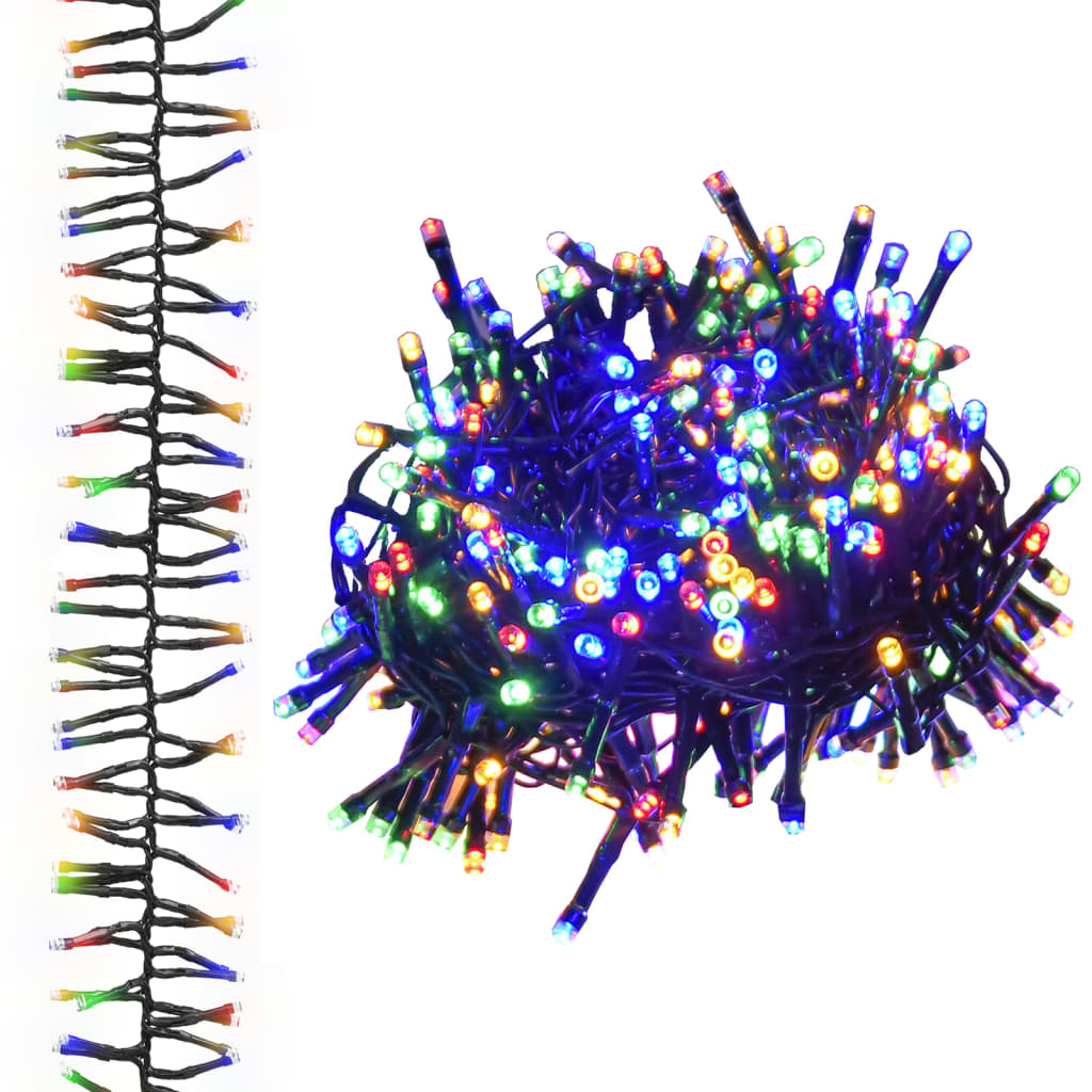 Vidaxl Light Girland Cluster mit 2000 LEDs mehrfarbig 17 m PVC