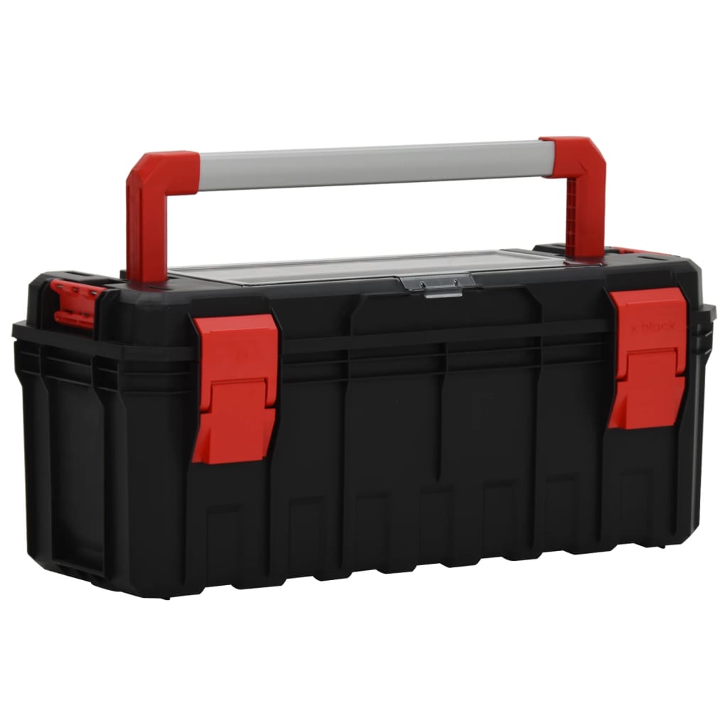 Vidaxl Toolbox 65x28x31.5 cm schwarz und rot