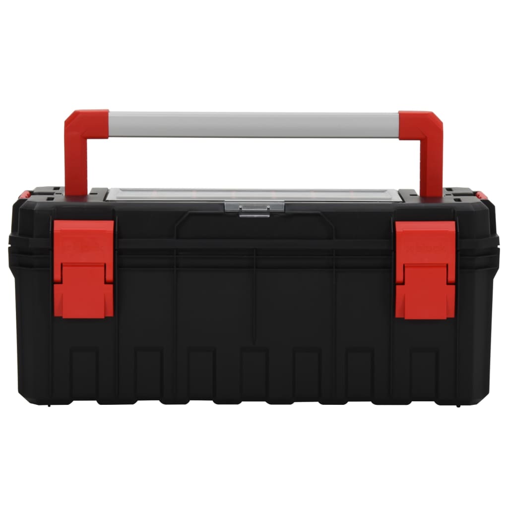 Vidaxl Toolbox 65x28x31.5 cm schwarz und rot