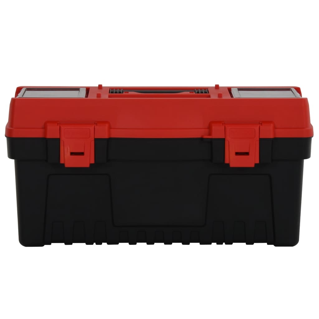 VIDAXL 2 ST WORTLICHE BOXEN POLYPROPEN Schwarz und Rot