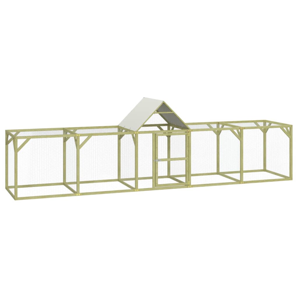 VIDAXL -Hühner Coop 500x100x150 cm imprägnierte feste Kiefer