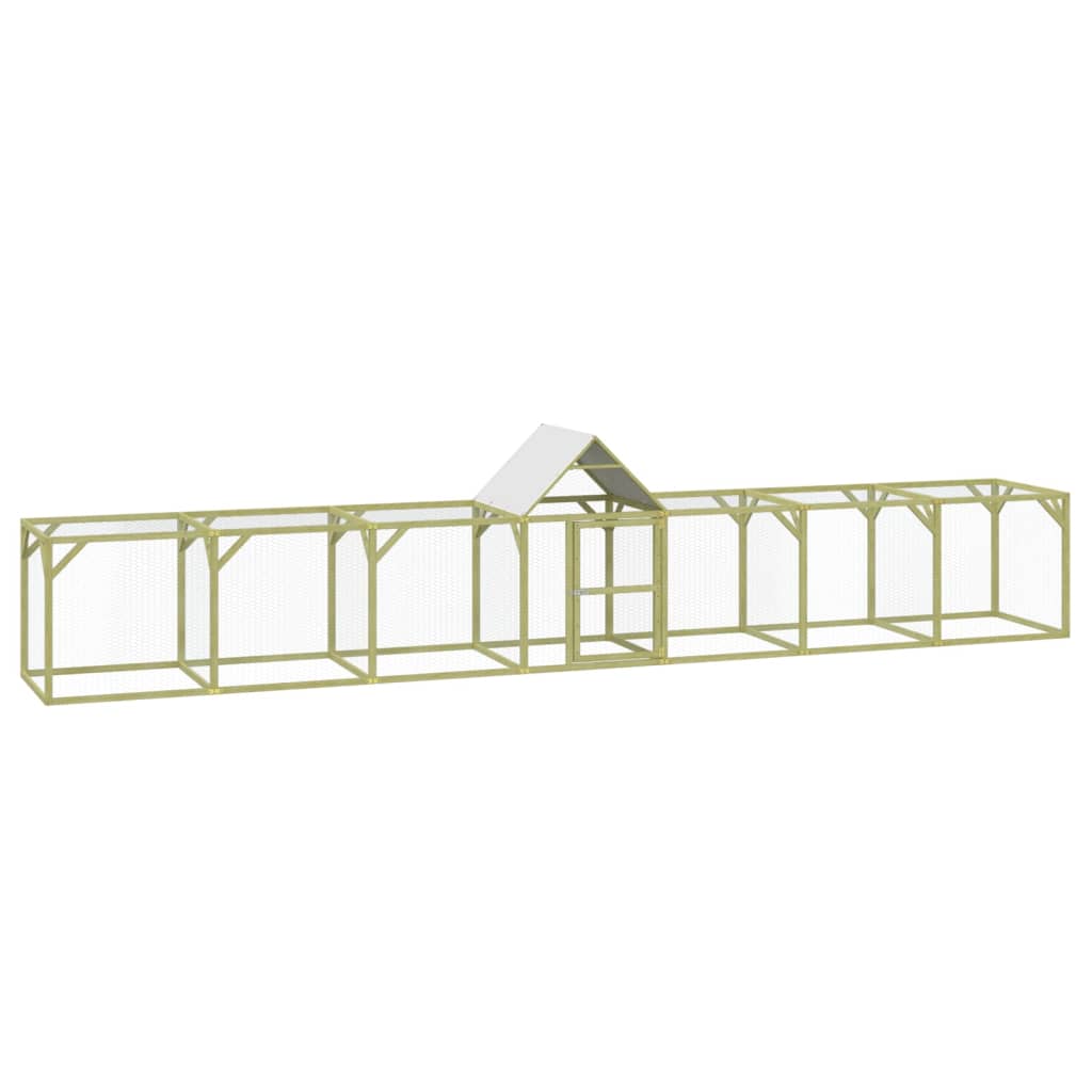 VIDAXL -Hühner Coop 700x100x150 cm imprägnierte feste Kiefer