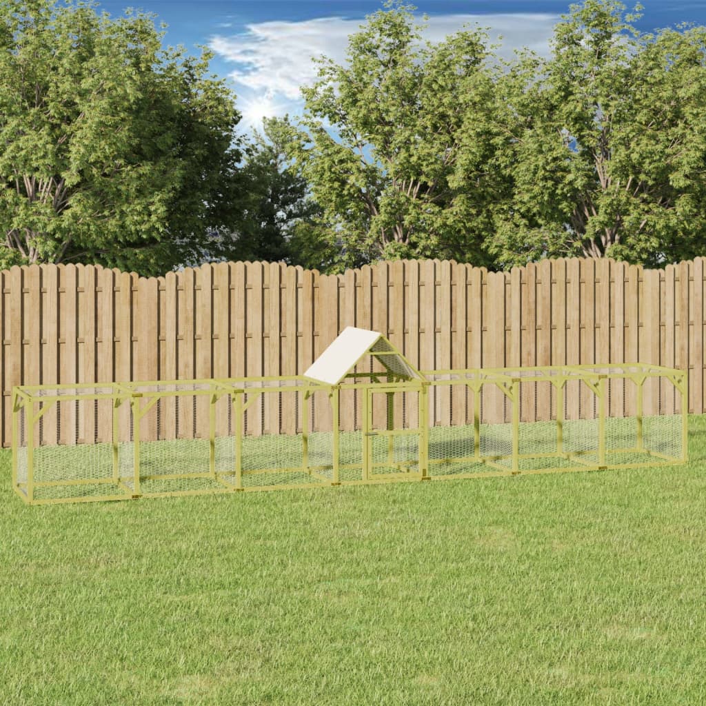 VIDAXL -Hühner Coop 700x100x150 cm imprägnierte feste Kiefer