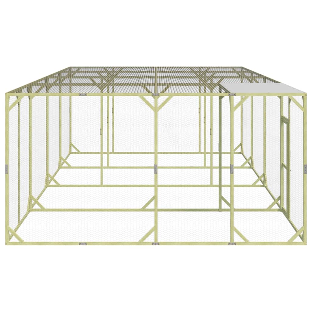 VIDAXL -Hühner Coop 800x400x200 cm imprägnierte feste Kiefer