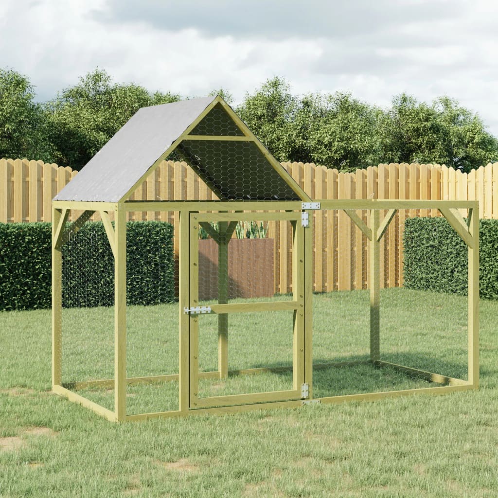 VIDAXL -Hühner Coop 200x100x150 cm imprägnierte feste Kiefer