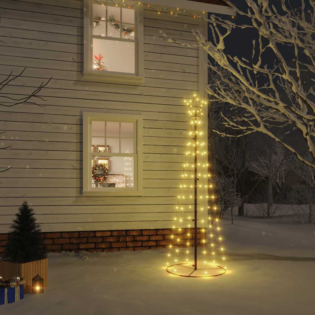 Vidaxl KegelKERSTBOOM 108 LEDs 70x180 cm warmes Weiß