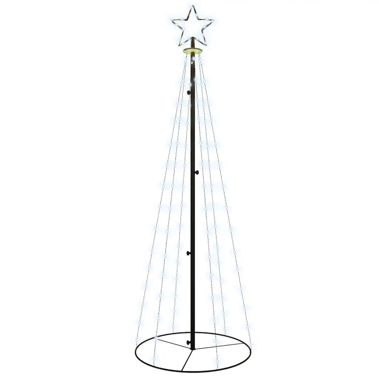 Vidaxl KegelKERSTBOOM 108 LEDs 70x180 cm kaltes Weiß
