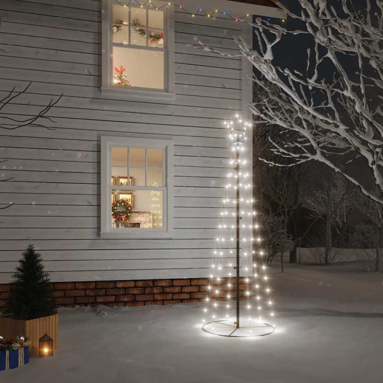 Vidaxl KegelKERSTBOOM 108 LEDs 70x180 cm kaltes Weiß