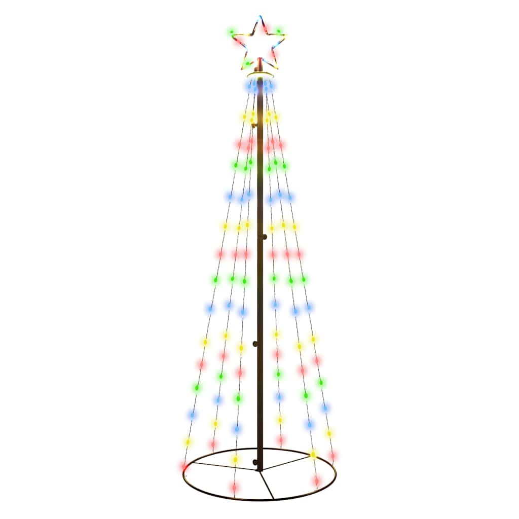 VIDAXL KegelKERSTBOOM 108 LEDs 70x180 cm Multi -Colored