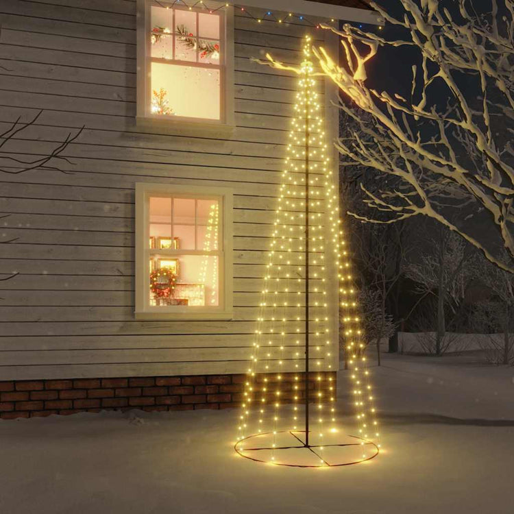 Vidaxl KegelKERSTBOOM 310 LEDs 100x300 cm warmes Weiß