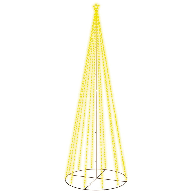 Vidaxl KegelKERSTBOOM 732 LEDs warmes Weiß 160 x 500 cm