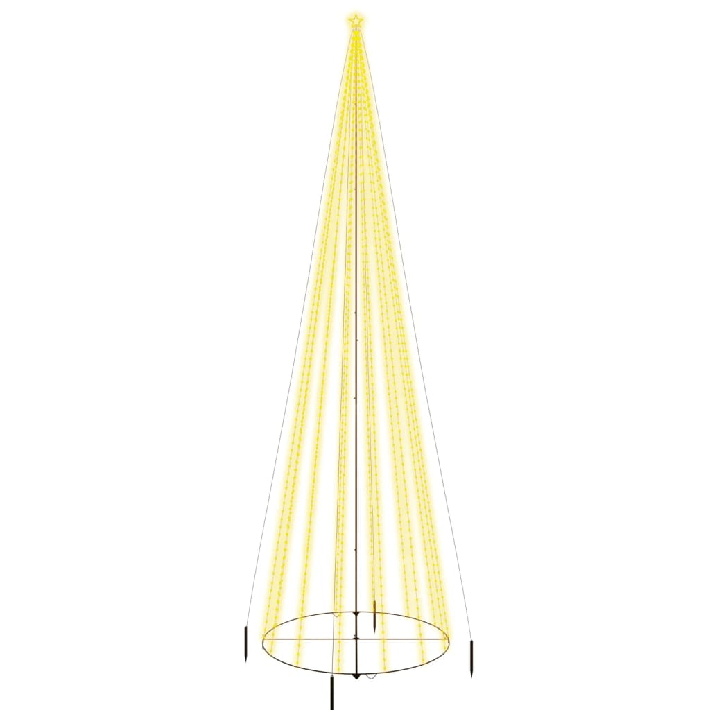 Vidaxl KegelKERSTBOOM 1134 LEDs warmes Weiß 230x800 cm