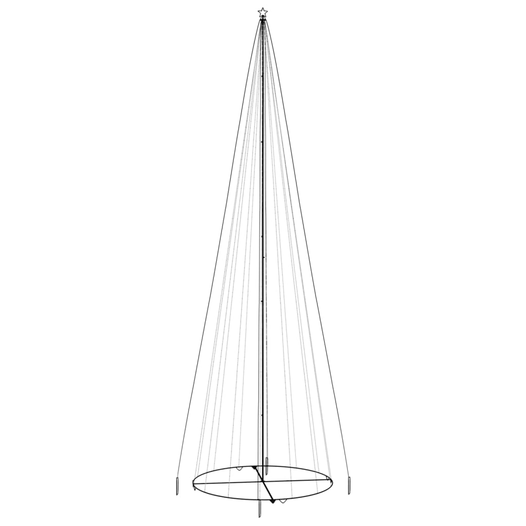 Vidaxl KegelKERSTBOOM 1134 LEDs warmes Weiß 230x800 cm