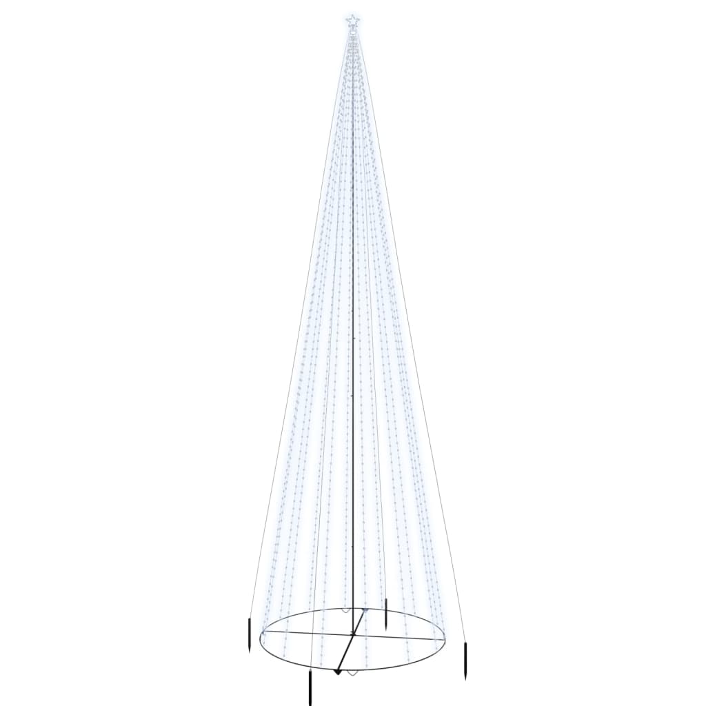 Vidaxl KegelKERSTBOOM 1134 LEDs Kalt weiß 230x800 cm