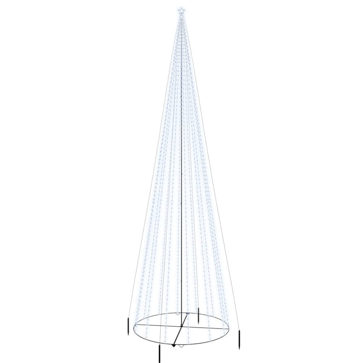 Vidaxl KegelKERSTBOOM 1134 LEDs Kalt weiß 230x800 cm