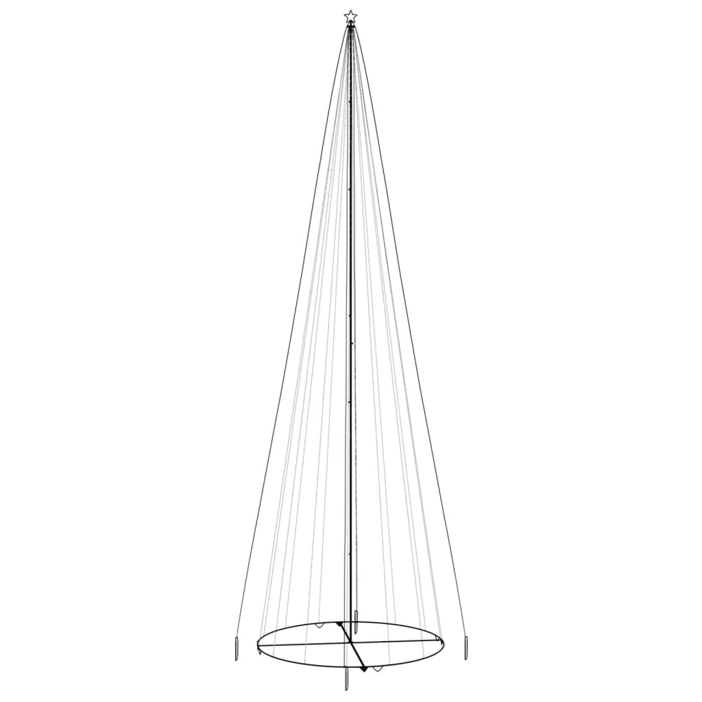 Vidaxl KegelKERSTBOOM 1134 LEDs Kalt weiß 230x800 cm