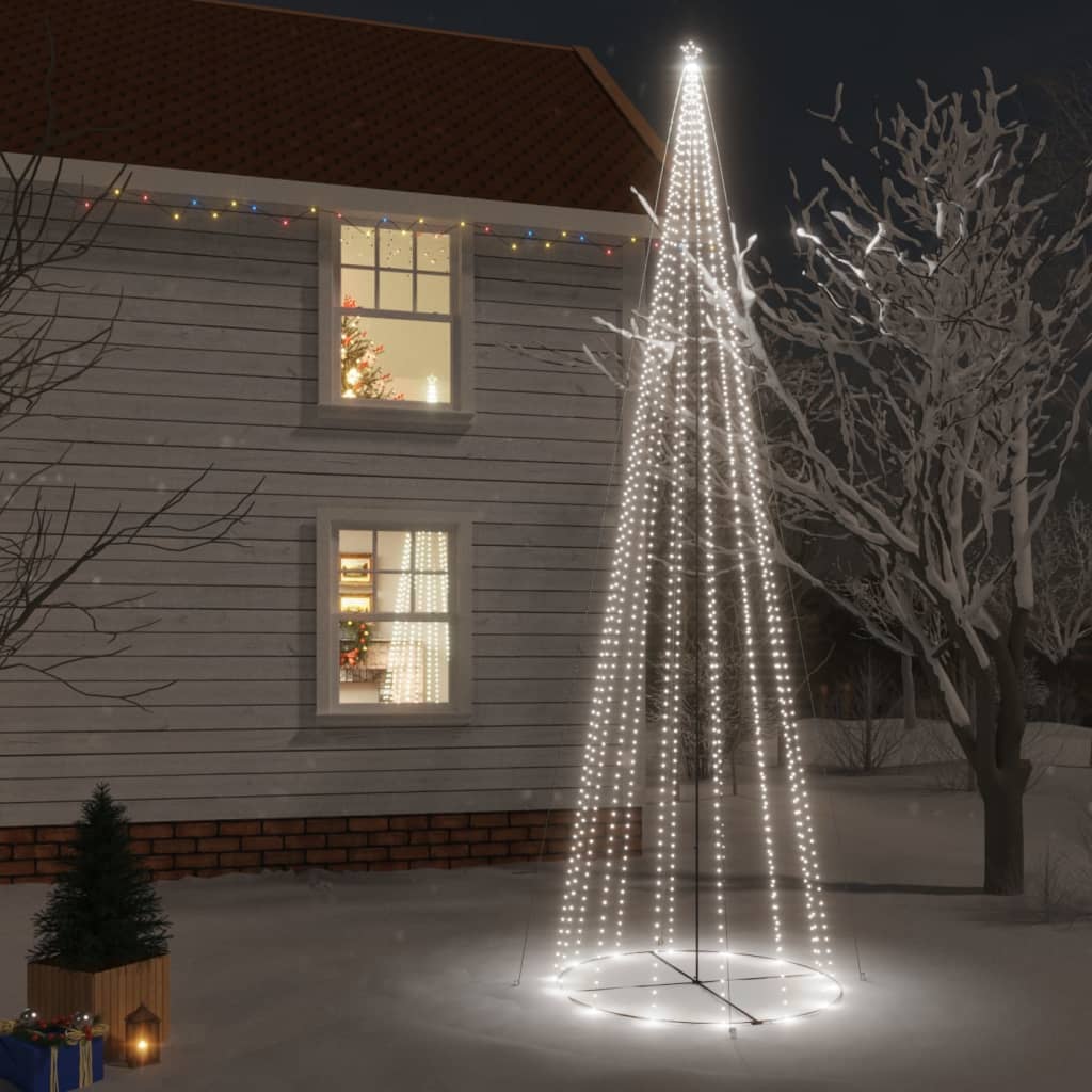 Vidaxl KegelKERSTBOOM 1134 LEDs Kalt weiß 230x800 cm