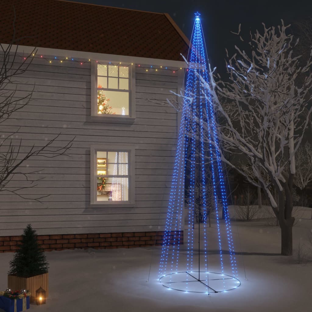 Vidaxl KegelKERSTBOOM 1134 LEDs Blau 230x800 cm