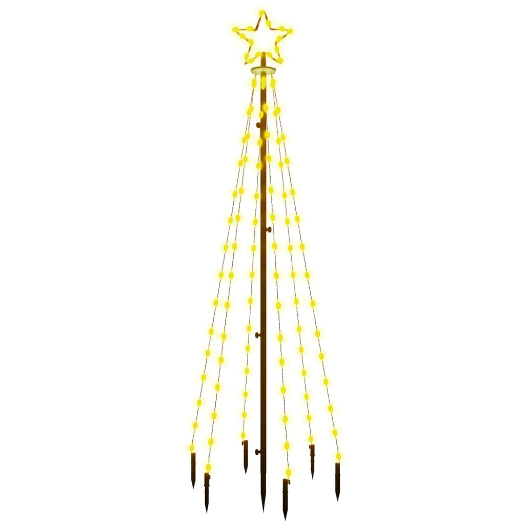 Vidaxl Weihnachtsbaum mit Bodenstift 108 LEDs warm weiß 180 cm
