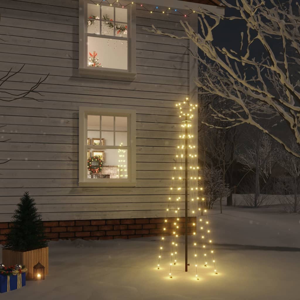 Vidaxl Weihnachtsbaum mit Bodenstift 108 LEDs warm weiß 180 cm