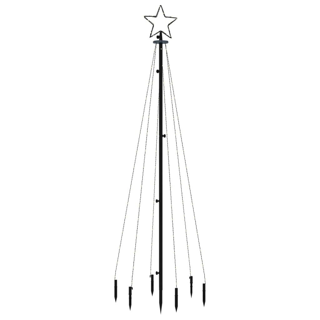 Vidaxl Weihnachtsbaum mit Erdungsnadel 108 LEDs kalt weiß 180 cm