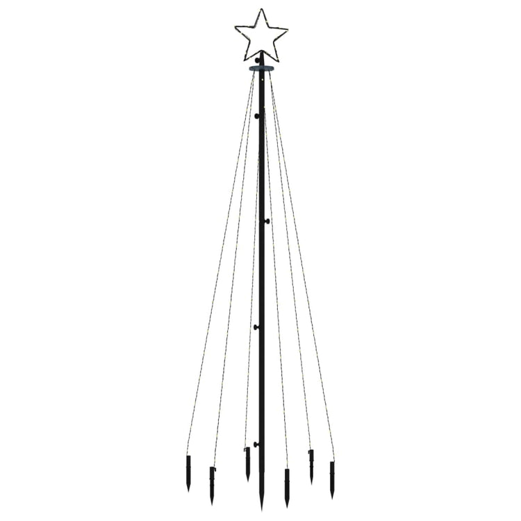 Vidaxl Weihnachtsbaum mit Erdungsnadel 108 LEDs kalt weiß 180 cm