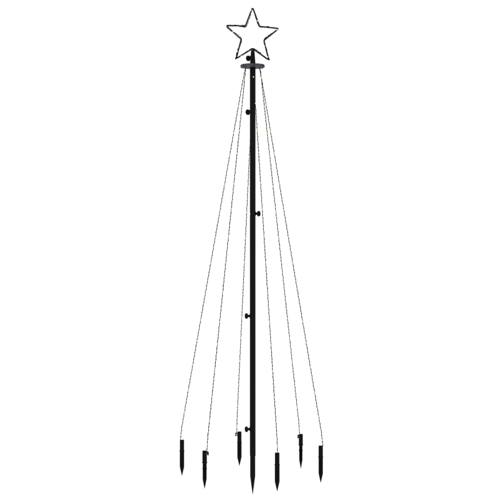 Vidaxl Weihnachtsbaum mit Bodenstift 108 LEDs Blau 180 cm