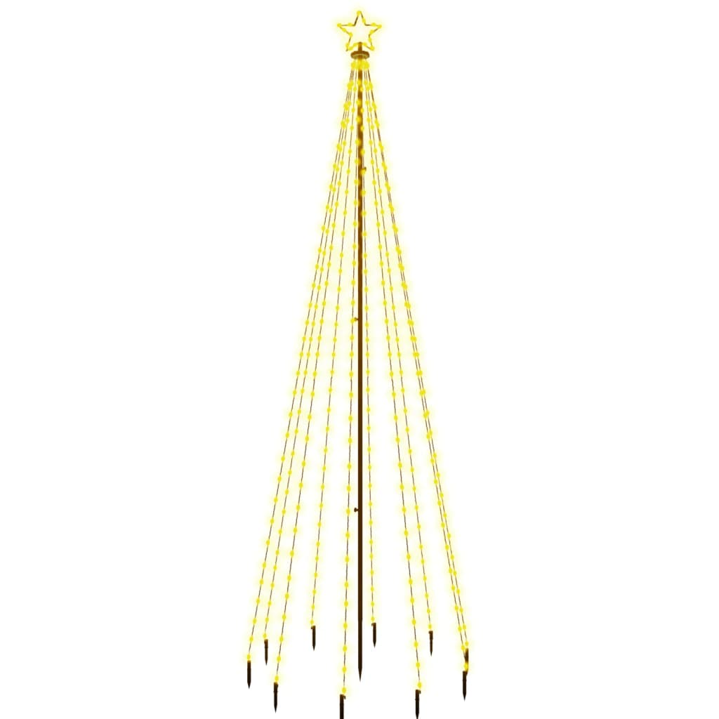 VIDAXL Weihnachtsbaum mit Bodenstift 310 LEDs warm weiß 300 cm