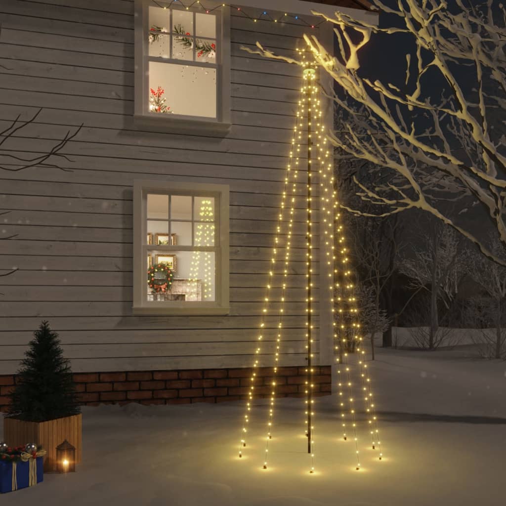 VIDAXL Weihnachtsbaum mit Bodenstift 310 LEDs warm weiß 300 cm