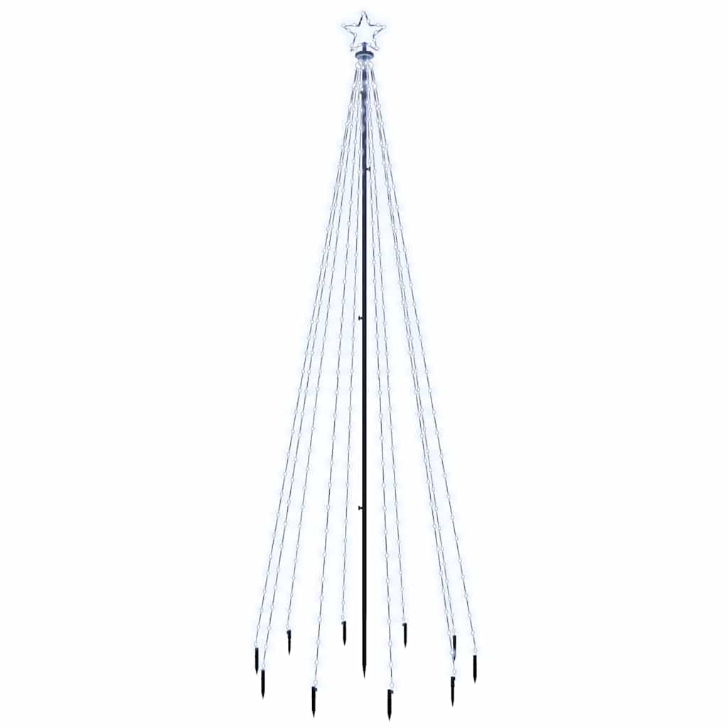 Vidaxx Weihnachtsbaum mit Erdspieß 310 LEDs kaltweiß 300 cm