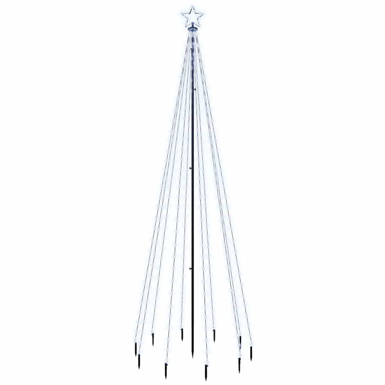 Vidaxx Weihnachtsbaum mit Erdspieß 310 LEDs kaltweiß 300 cm