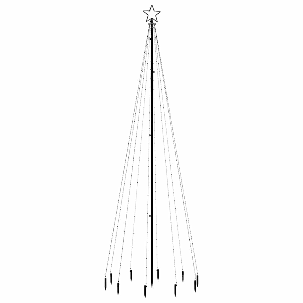 Vidaxx Weihnachtsbaum mit Erdspieß 310 LEDs kaltweiß 300 cm