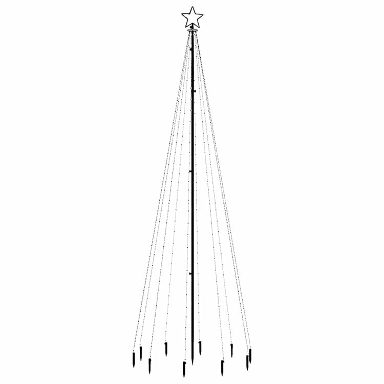 Vidaxx Weihnachtsbaum mit Erdspieß 310 LEDs kaltweiß 300 cm