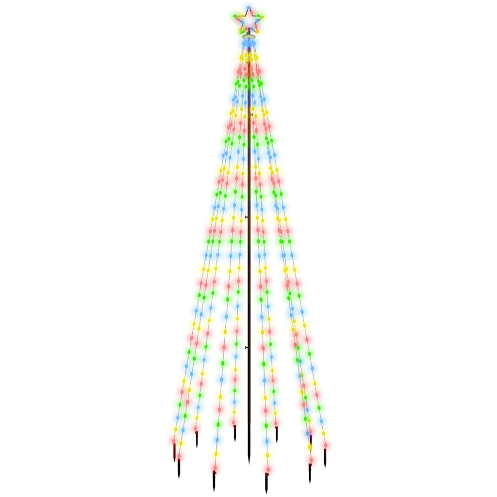 VIDAXL -Weihnachtsbaum mit Bodenstift 310 LEDs mehrfarbig 300 cm