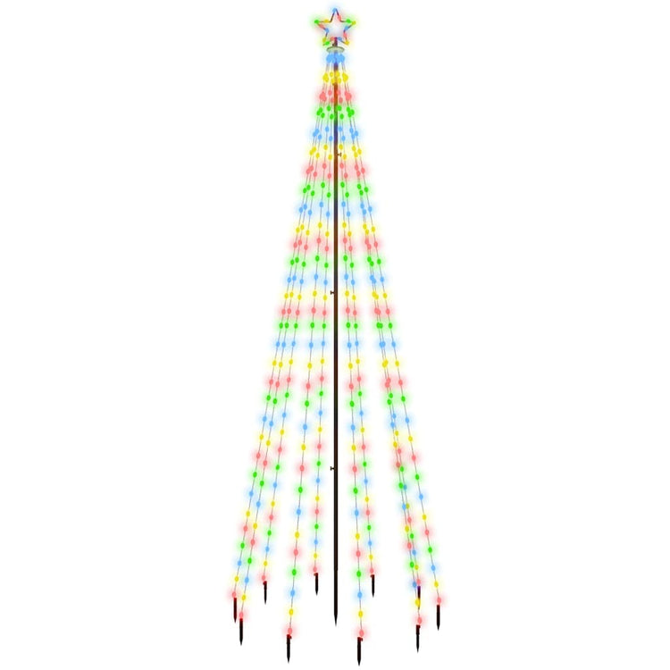 VIDAXL -Weihnachtsbaum mit Bodenstift 310 LEDs mehrfarbig 300 cm
