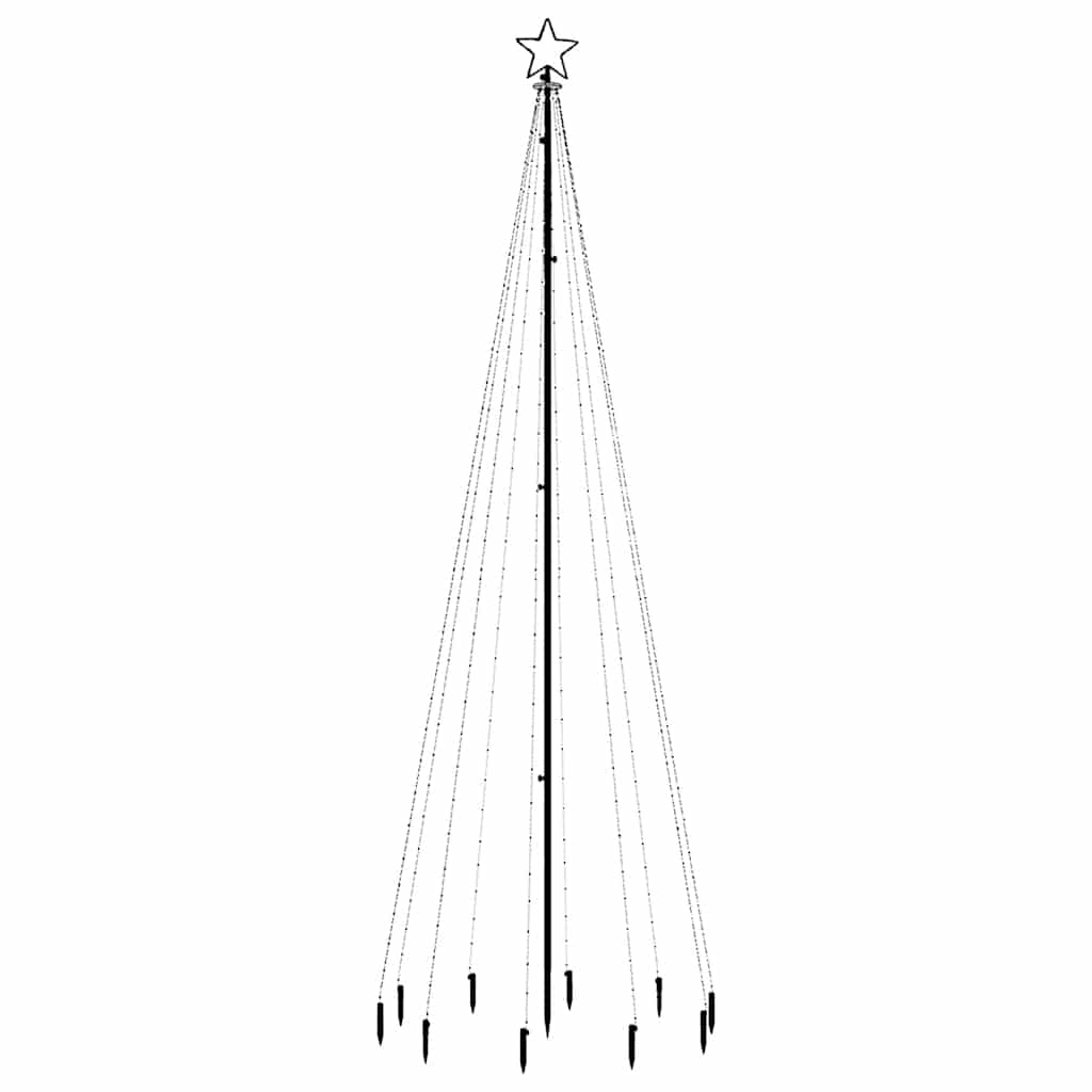 VIDAXL -Weihnachtsbaum mit Bodenstift 310 LEDs mehrfarbig 300 cm