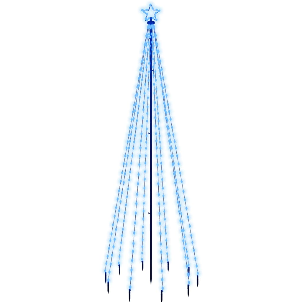 Vidaxl Weihnachtsbaum mit Bodenstift 310 LEDs Blau 300 cm