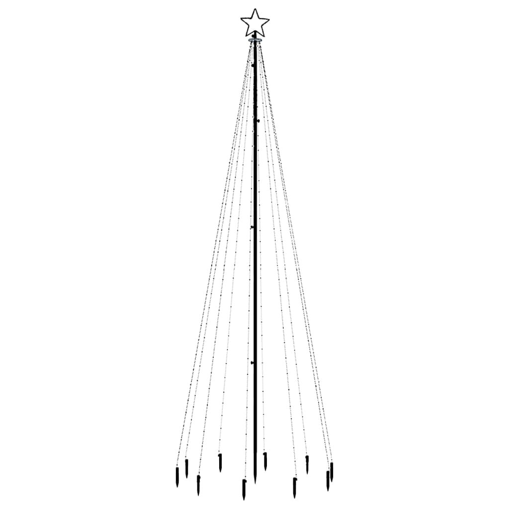 Vidaxl Weihnachtsbaum mit Bodenstift 310 LEDs Blau 300 cm