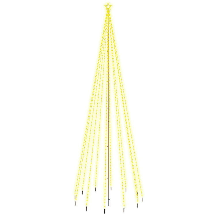 VIDAXL Weihnachtsbaum mit Erdungsstift 732 LEDs warm weiß 500 cm