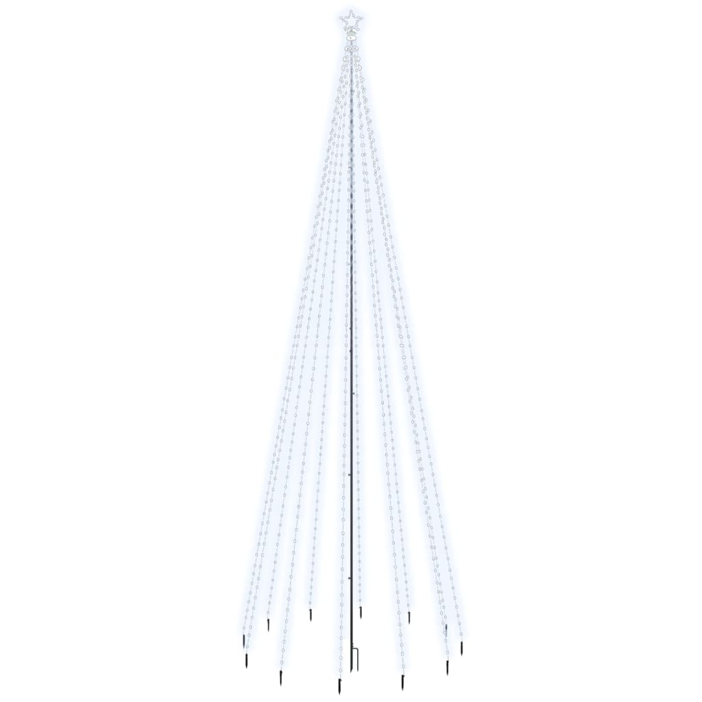 Vidaxl Weihnachtsbaum mit Bodenstift 732 LEDs kalt weiß 500 cm