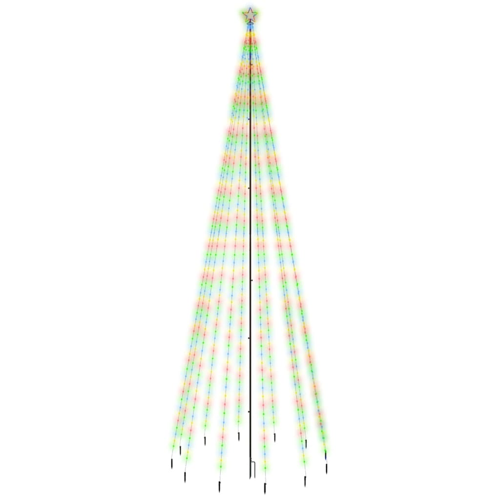 VIDAXL Weihnachtsbaum mit Bodenstift 732 LEDs Multi -Colored 500 cm